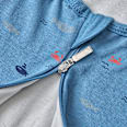 Schlafsack 1 TOG, mit Fisch-Krabben-Muster, blau, 70 cm ALANA