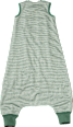 Schlafsack mit Beinen 1,5 TOG, mit Ringeln, grün, 100 cm ALANA