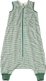 Schlafsack mit Beinen 1,5 TOG, mit Ringeln, grün, 100 cm ALANA