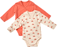 Wickelbodys, beige + rot, Gr. 62/68 ALANA