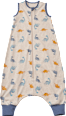 Schlafsack mit Beinen 1 TOG mit Dino-Muster, beige & blau, 100 cm ALANA