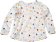 Kinder Langarmshirt, Gr. 110, in Baumwolle, weiß, bunt PUSBLU