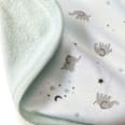Baby Decke, ca. 80 x 80 cm, in Bio-Baumwolle, weiß, blau PUSBLU