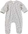 Baby Schlafanzug, Gr. 62/68, aus Bio-Baumwolle, grau ALANA