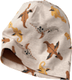 Mütze zum Wenden mit Dino-Muster, beige, Gr. 54/55 ALANA