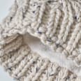 Loop Schal aus Strick, beige PUSBLU