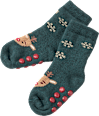 ABS Socken mit Rentier-Motiv, grün, Gr. 18/19 PUSBLU