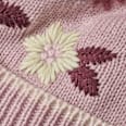 Mütze mit Blumen-Motiv, rosa, Gr. 52/53 PUSBLU