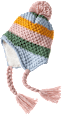 Mütze mit Bommel, bunt, Gr. 52/53 PUSBLU