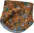 Halstuch zum Wenden mit Waldtier-Motiv, braun & blau, Gr. 1 ALANA