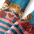 Stoppersocken mit Freundinnen-Motiv, rosa & blau, Gr. 27/28 PUSBLU