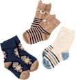 Socken mit Otter-Motiv + Ringeln, beige & blau, Gr. 27/29 ALANA