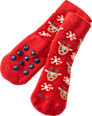 ABS Socken mit Rentier-Muster, rot, Gr. 18/19 PUSBLU