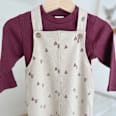 Langarmshirt mit Ripp-Struktur, bordeaux, Gr. 74 ALANA