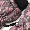 Handschuhe mit Rosen-Muster, grau, Gr. 4 PUSBLU