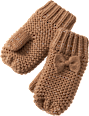 Handschuhe mit Schleife, braun, Gr. 4 PUSBLU