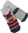 Stoppersocken mit weihnachtlichem Tier-Motiv, blau & rot, Gr. 19/20 PUSBLU