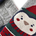 Stoppersocken mit weihnachtlichem Tier-Motiv, blau & rot, Gr. 21/22 PUSBLU