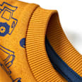 Sweatshirt mit Fahrzeug-Muster, gelb & blau, Gr. 98 PUSBLU