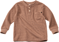 Langarmshirt in Waffel-Struktur, braun, Gr. 110 ALANA