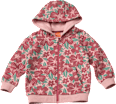 Sweatjacke mit Kapuze & Blumenmuster, rosa, Gr. 116 PUSBLU