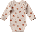 Body Langarm mit Regenbogen-Muster, beige, Gr. 74/80 ALANA