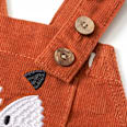 Kleid aus Cord mit Fuchs-Motiv, braun, Gr. 104 PUSBLU