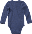 Body Langarm in Ripp-Struktur, blau, Gr. 74/80 ALANA