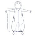 Schlafsack mit Beinen 3 TOG, mit Roboter-Muster, blau, 110 cm ALANA