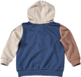 Sweatjacke mit Kapuze, braun & blau, Gr. 98 PUSBLU