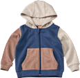 Sweatjacke mit Kapuze, braun & blau, Gr. 98 PUSBLU
