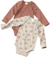 Bodys Langarm, braun, Gr. 74/80 ALANA