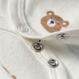 Wickelbody mit Bären-Muster, weiß & braun & blau, Gr. 50/56 ALANA