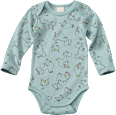 Langarmbody mit Drachen-Muster, blau, Gr. 74/80 ALANA