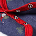 Body Langarm mit Wichtel-Muster, blau & rot, Gr. 86/92 ALANA