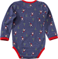 Body Langarm mit Wichtel-Muster, blau & rot, Gr. 86/92 ALANA
