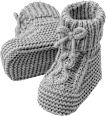 Strickschuhe, grau, 0-3 Monate ALANA