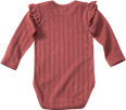 Body Langarm mit Ajour-Muster, rot, Gr. 86/92 ALANA