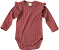 Body Langarm mit Ajour-Muster, rot, Gr. 86/92 ALANA