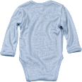 Baby Wickelbody, Gr. 50/56, in Bio-Wolle und Seide, blau, für Mädchen und Jungen ALANA