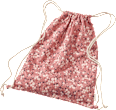Turnbeutel mit Blumen-Muster, rosa, ca. 32 x 40 cm ALANA