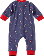 Schlafanzug mit Wichtel-Muster, blau & rot, Gr. 74/80 ALANA