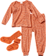 Unterhemd Langarm aus Bio-Baumwolle, Bio-Wolle und Seide, orange, Gr. 86 ALANA