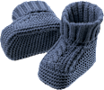 Strickschuhe, blau, 0-3 Monate ALANA