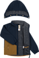 Softshelljacke, blau & braun, Gr. 98/104 Mikk-Line