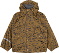 Regenjacke mit Safari-Muster + Fleece-Futter, braun, Gr. 110/116 Mikk-Line