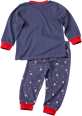 Schlafanzug mit Wichtel-Muster, blau & rot, Gr. 98 ALANA