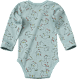 Langarmbody mit Drachen-Muster, blau, Gr. 74/80 ALANA