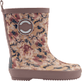 Gummistiefel mit Blumen-Muster, braun & rosa, Gr. 28/29 Mikk-Line