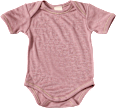 Body Kurzarm aus Bio-Wolle und Seide, rosa, Gr. 50/56 ALANA
